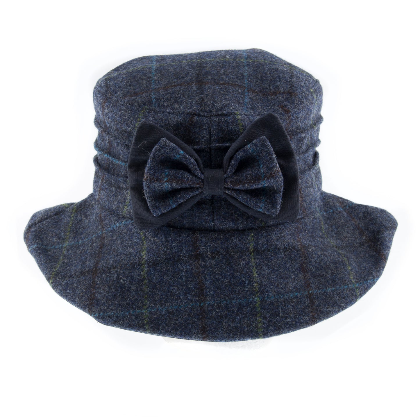 Dents Ladies Abraham Moon Blue Tweed Bucket Hat
