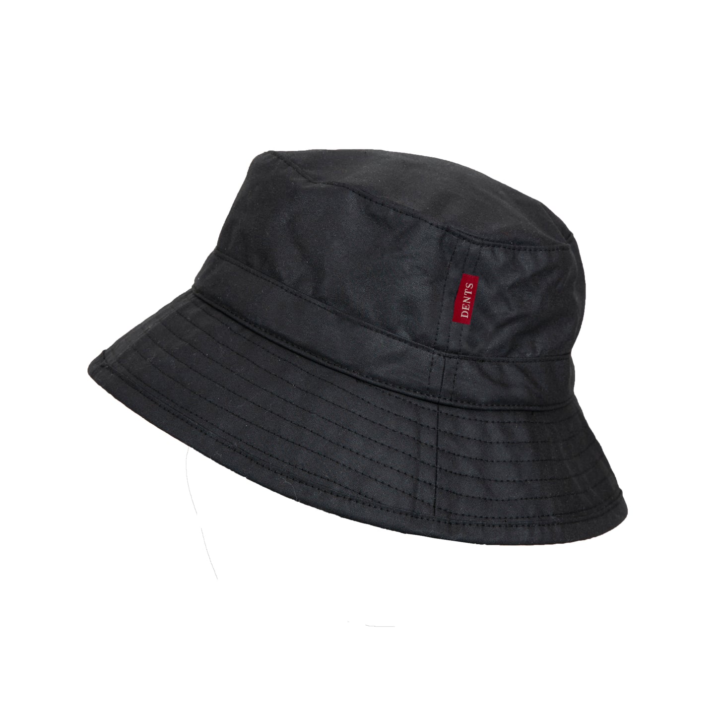 Dents Ladies Black Wax Bucket Hat