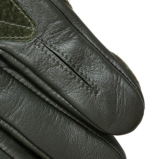 Dents Birkhall Men's Leather Olive Shooting Gloves
