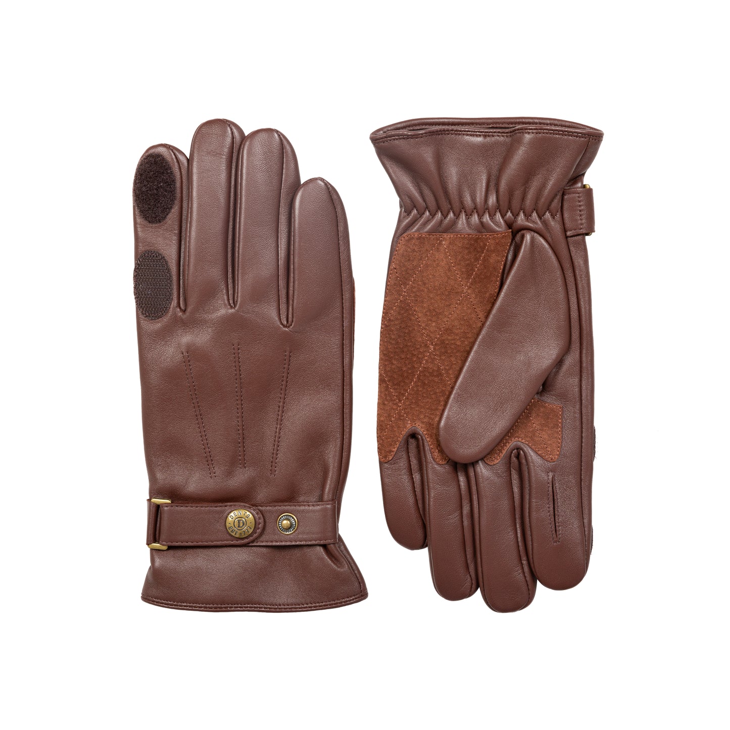 Dents Birkhall Men's Leather Brown Shooting Gloves