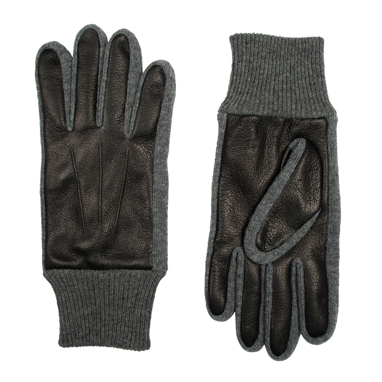 Dents Black Harrogate Men's Fleece Lined Leather Gloves