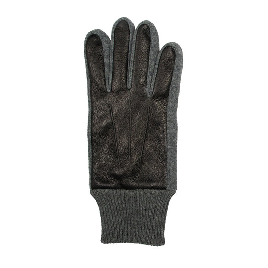Dents Black Harrogate Men's Fleece Lined Leather Gloves