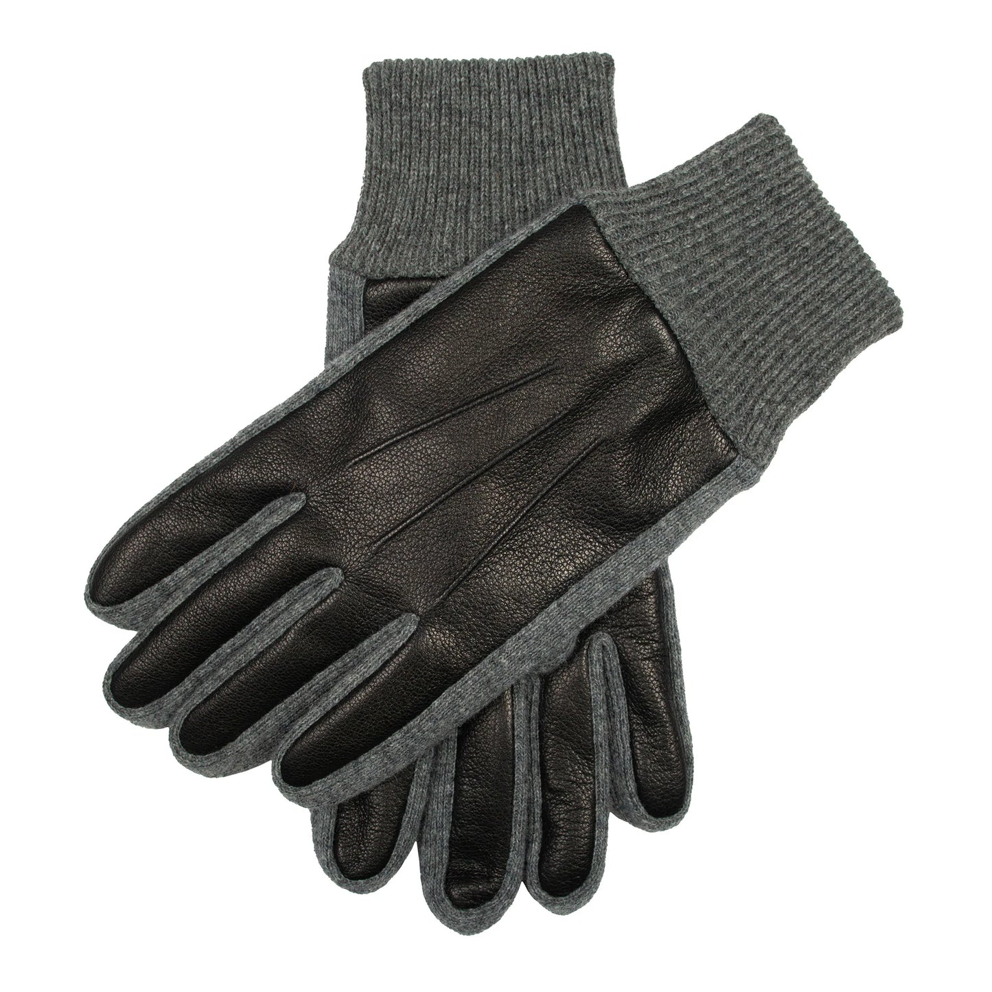 Dents Black Harrogate Men's Fleece Lined Leather Gloves