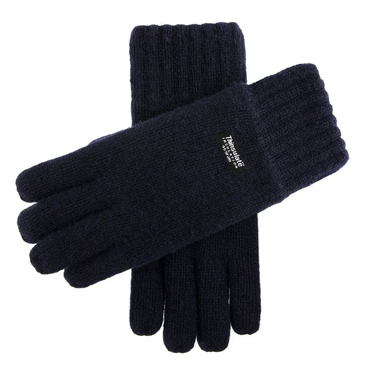 Dents Durham Men's Navy Thinsulate-Lined Knitted Gloves