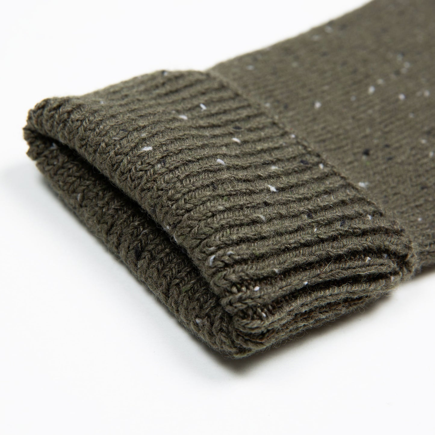 Dents Lymington Men's Olive Knitted Fingerless Gloves