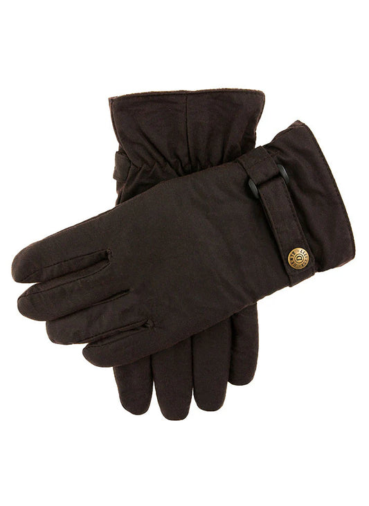 Dents Exmoor Men's Wax Cotton Brown Gloves