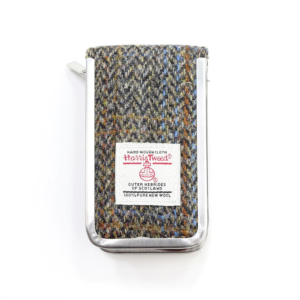 Harris Tweed Manicure Set in Brown Check Tweed