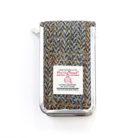 Harris Tweed Manicure Set in Brown Check Tweed