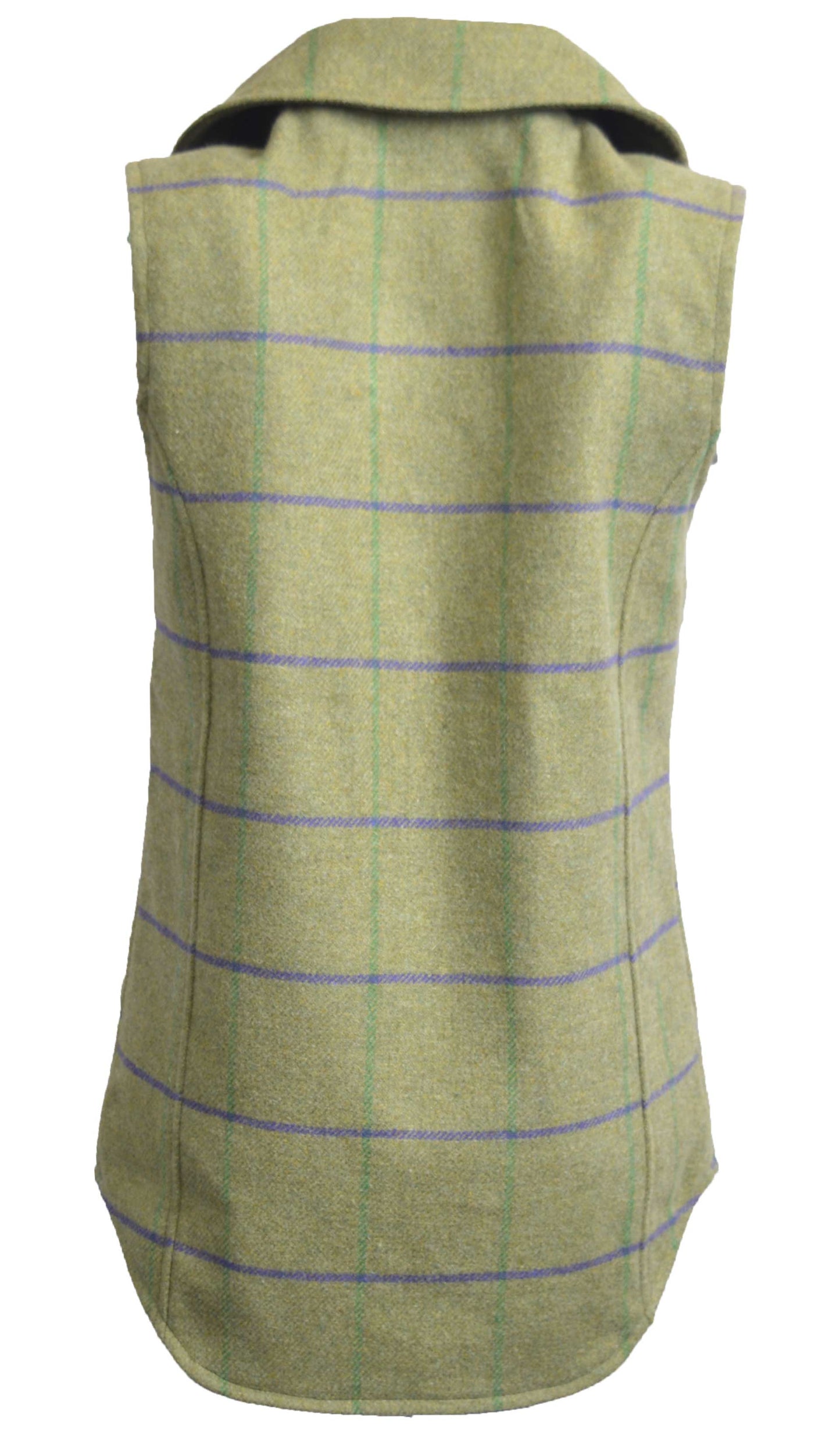 Walker & Hawkes Ladies Purple Overcheck Tweed Ashby Waistcoat