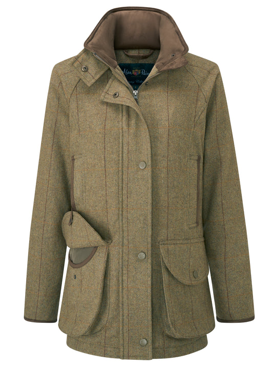 Alan Paine Ladies Combrook Shooting Tweed Coat in Grove