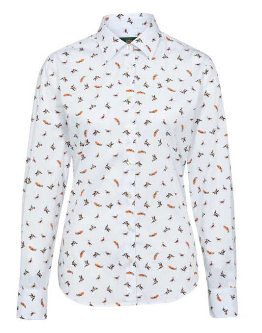 Alan Paine Ladies Lawen Dog & Duck Print Shirt