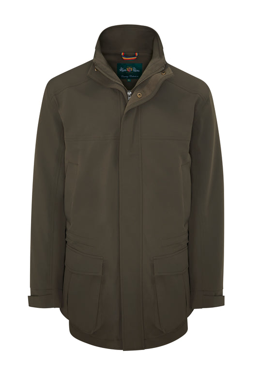 Alan Paine Lockwood Shooting Coat In Olive