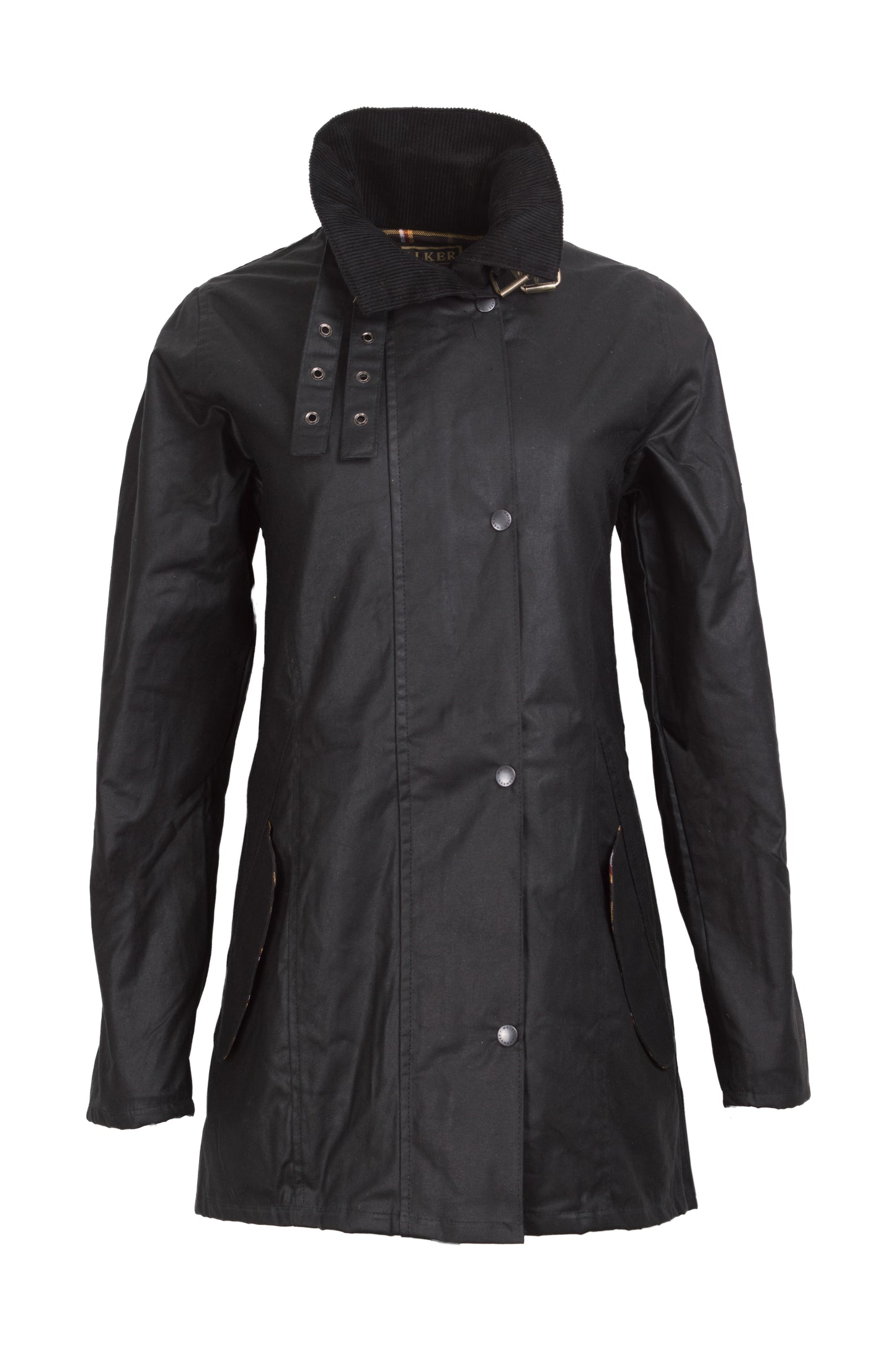 Walker & Hawkes Ladies Black Sofia Wax Jacket