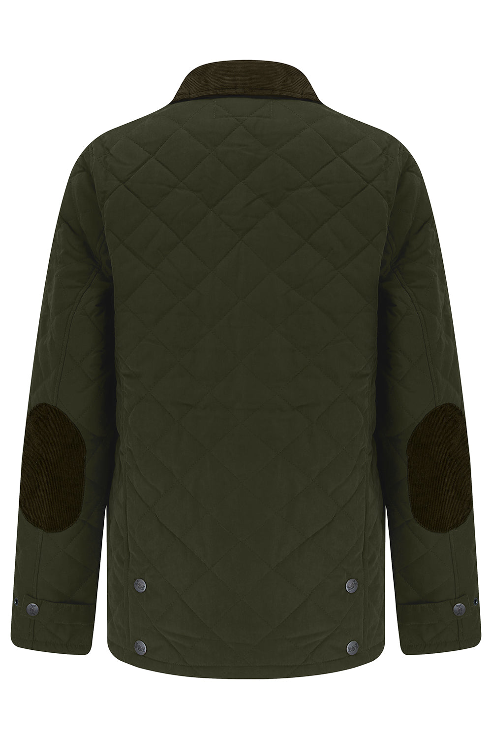 Tweed Outdoor Quilted Coat in Olive