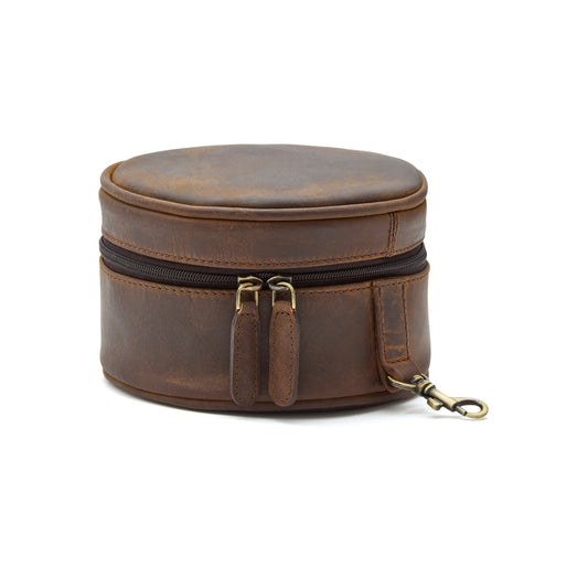 Chatham Antique Brown Leather Hearing Protection Case
