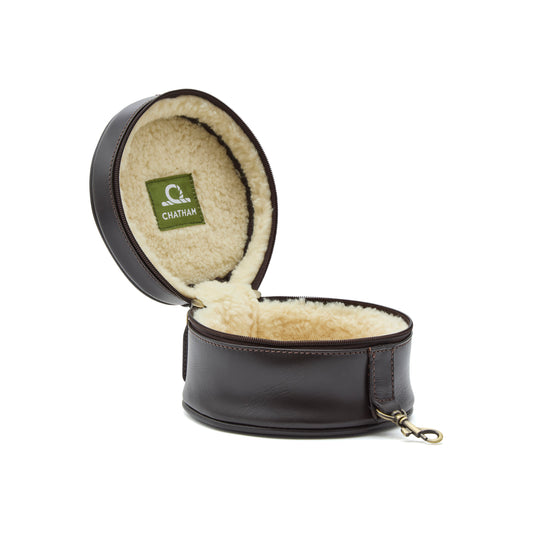 Chatham Dark Brown Leather Hearing Protection Case