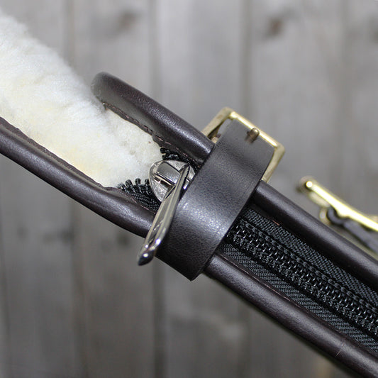 Coleman Baines Sage Canvas and Leather Shotgun Slip with Flap, Zip and Buckle