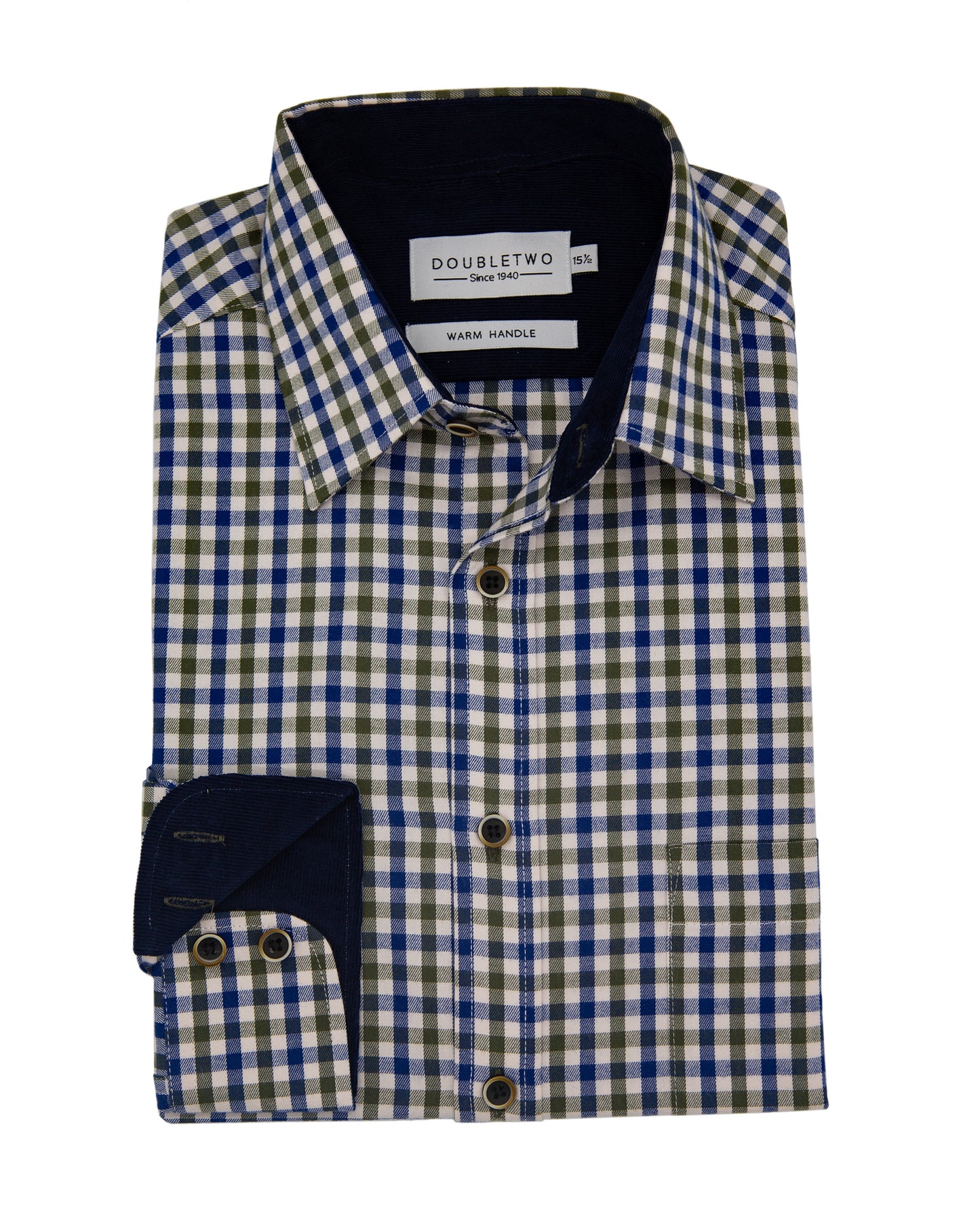 Forest Green Tattersall Check 100% Cotton Shirt