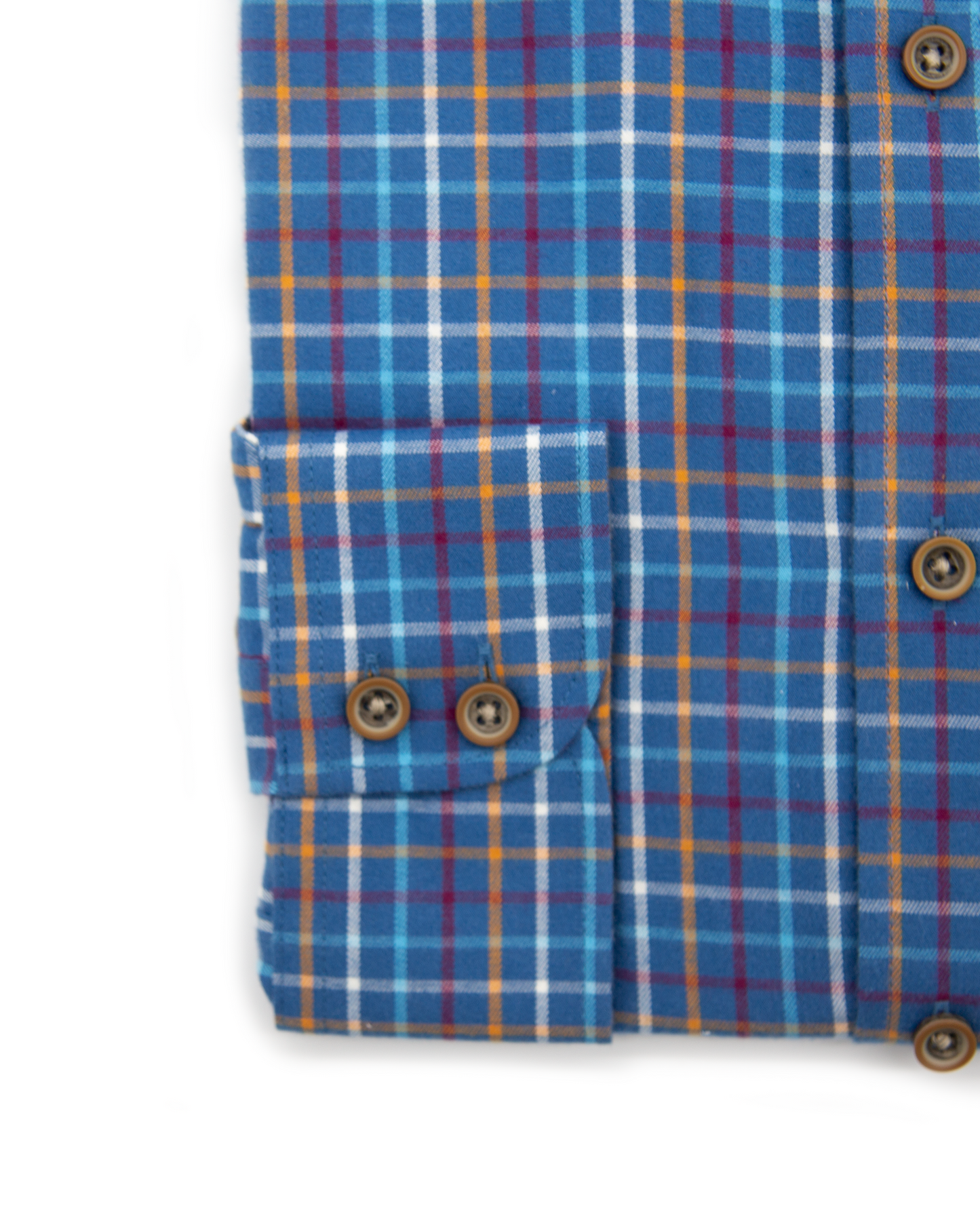 Blue Tattersall Check 100% Cotton Shirt