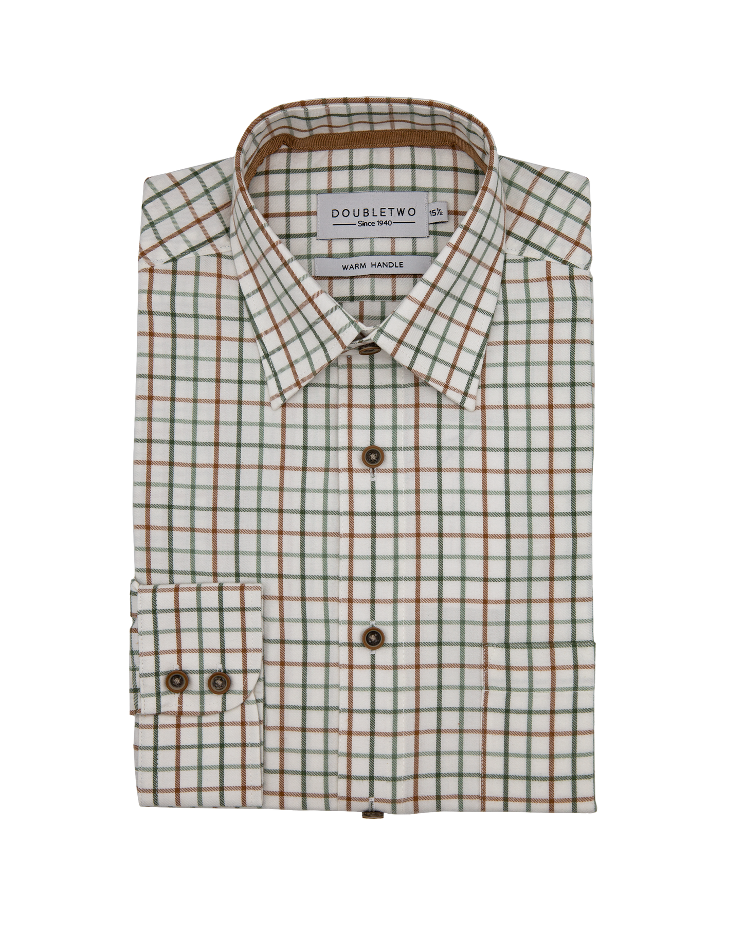 Green Country Tattersall Check 100% Cotton Shirt