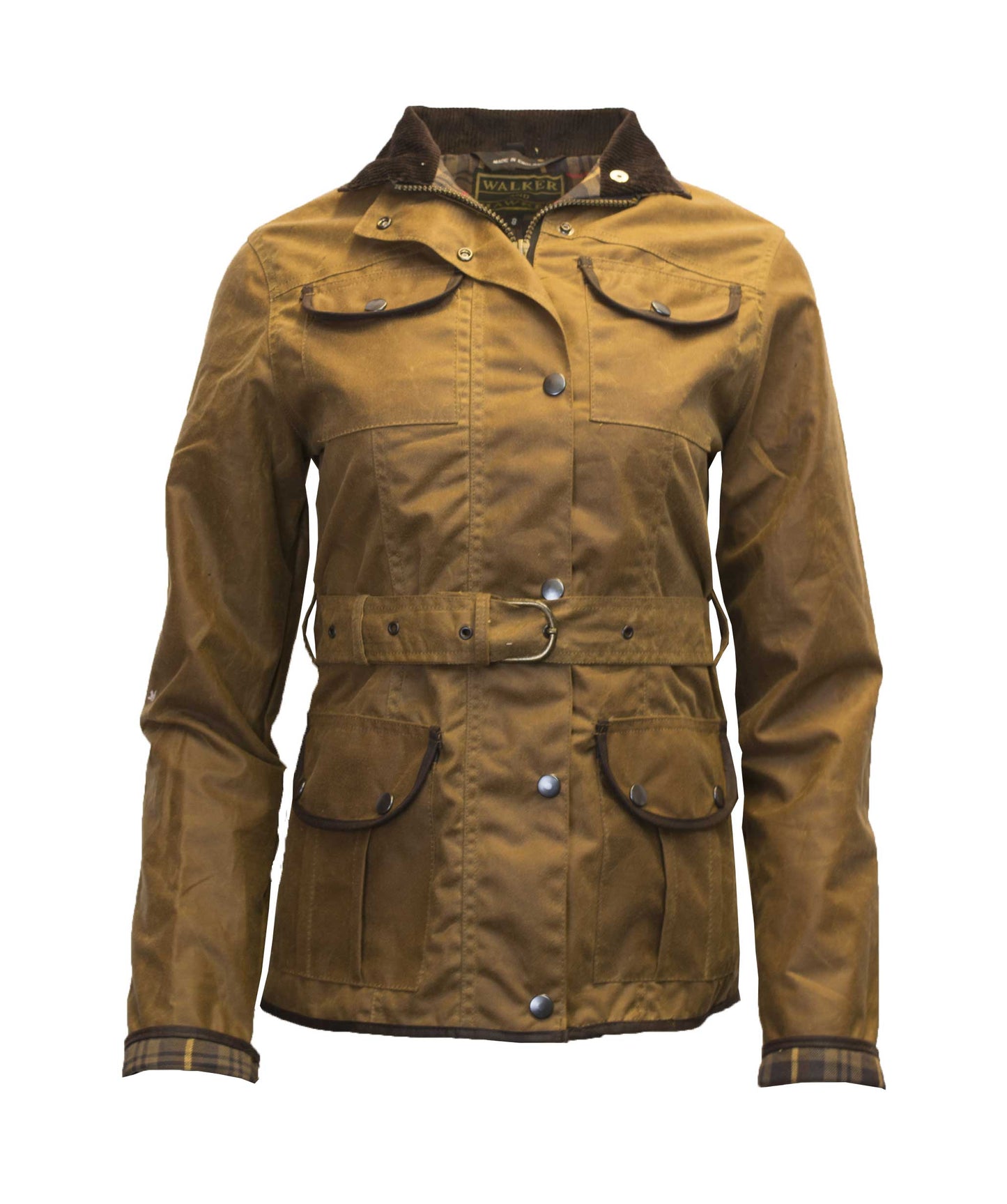 Walker & Hawkes Ladies Florence Beige Wax Biker jacket