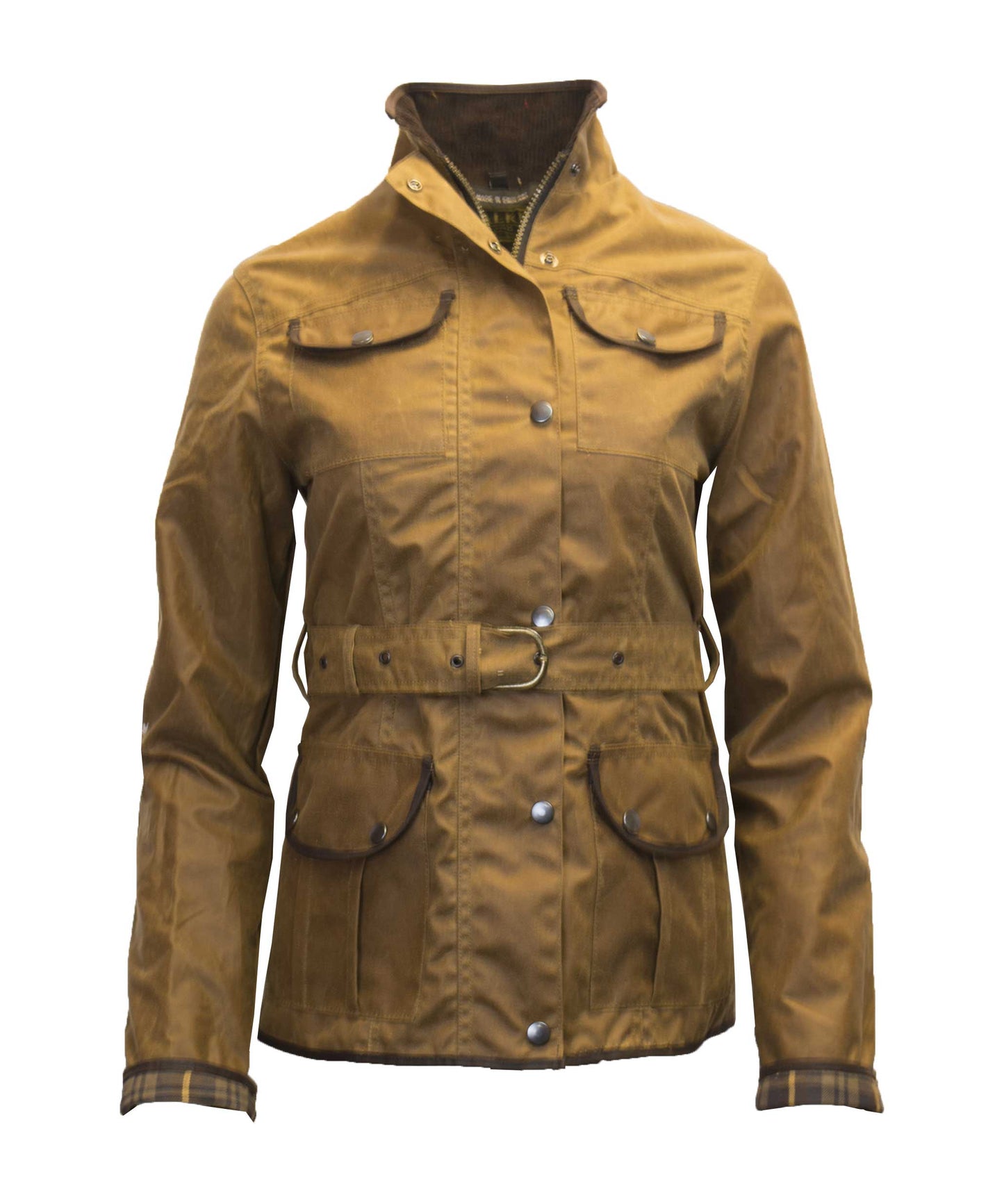 Walker & Hawkes Ladies Florence Beige Wax Biker jacket