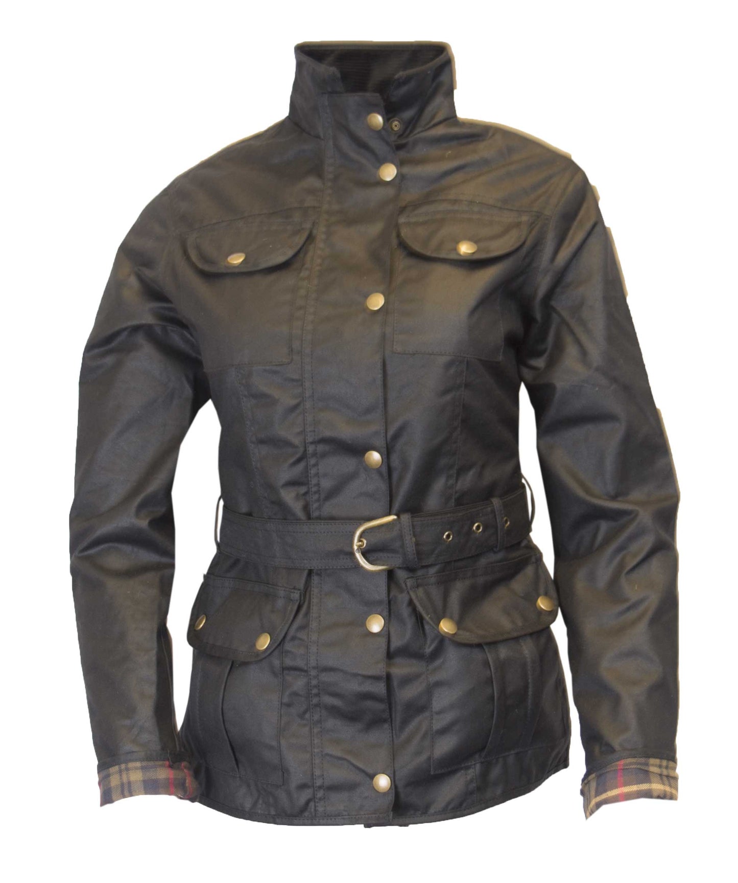Walker & Hawkes Ladies Black Wax Biker jacket