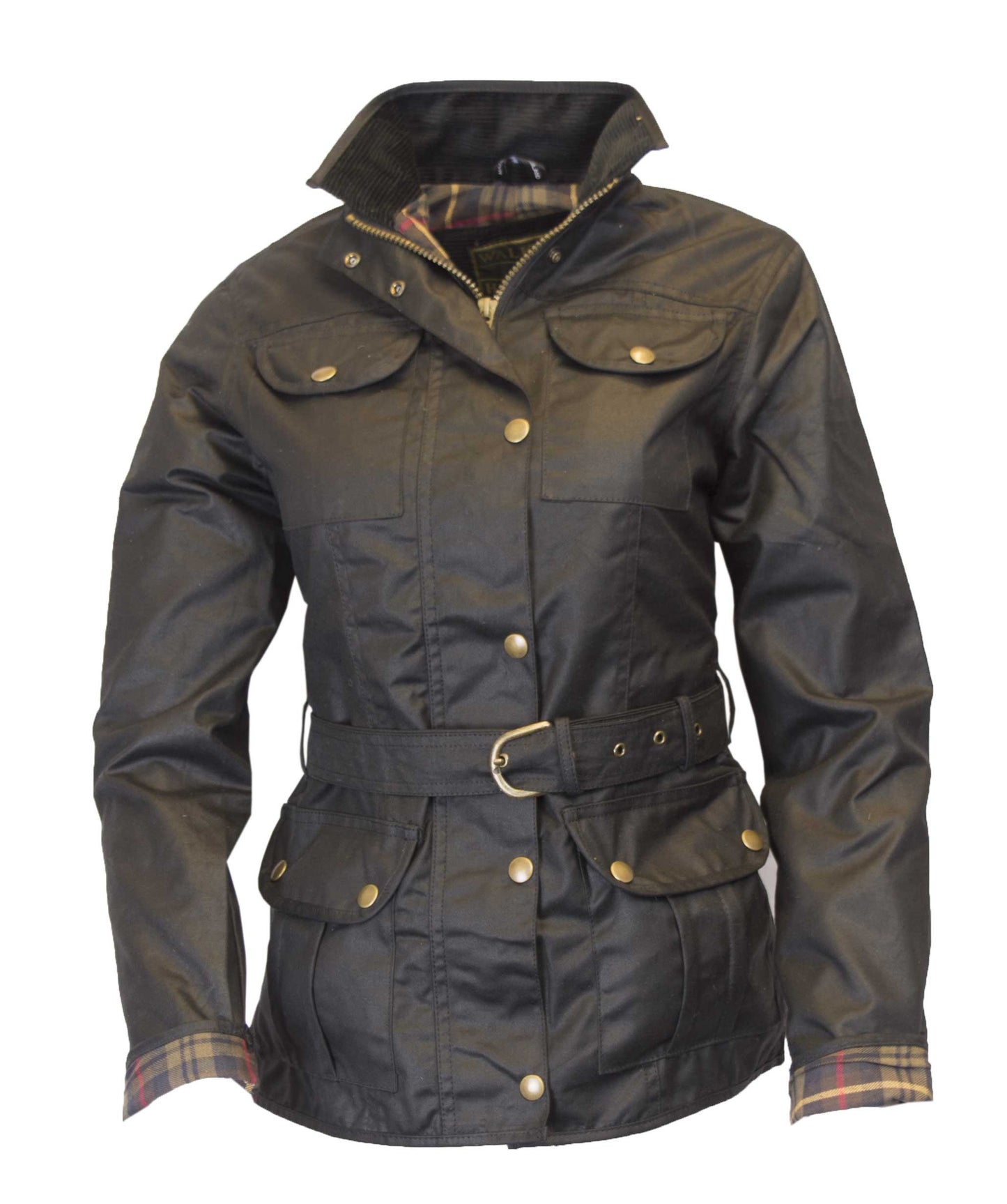 Walker & Hawkes Ladies Black Wax Biker jacket