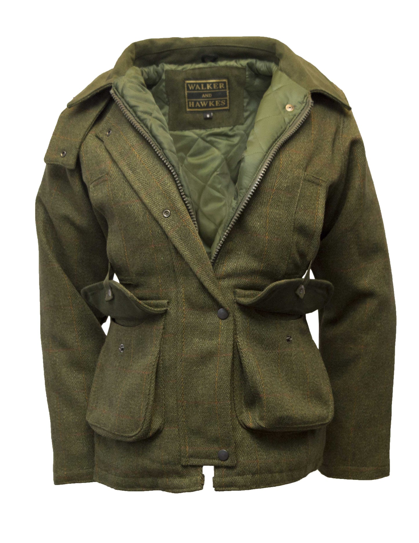 Walker & Hawkes Dark Sage Ladies Tweed Shooting Jacket