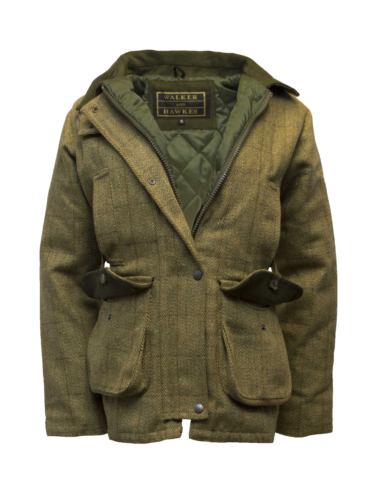 Walker & Hawkes Hazelwood Light Sage Ladies Tweed Shooting Jacket