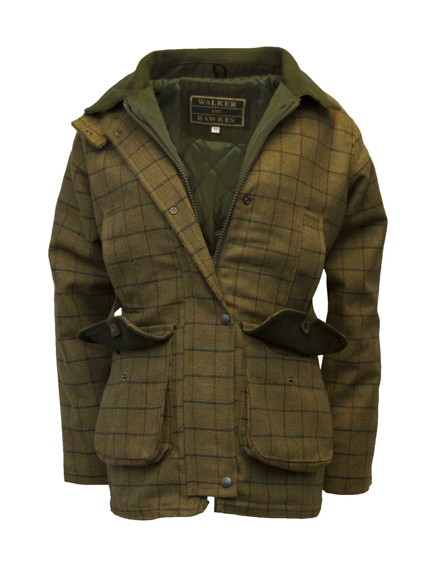 Walker & Hawkes Hazelwood Beige Ladies Tweed Shooting Jacket