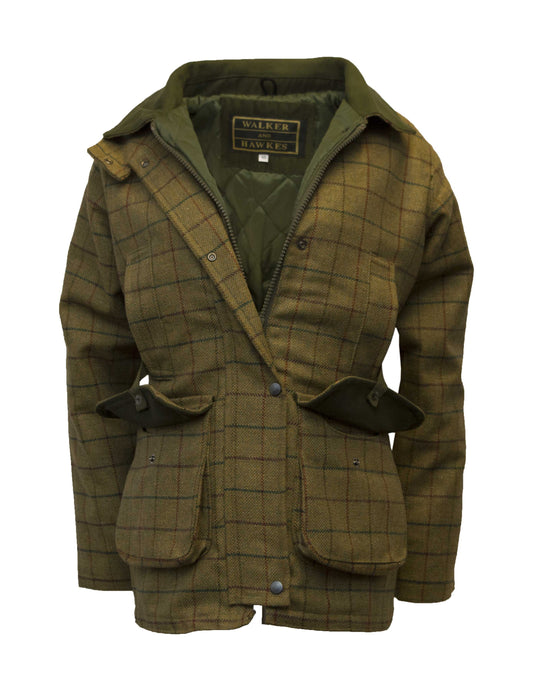 Walker & Hawkes Hazelwood Beige Ladies Tweed Shooting Jacket