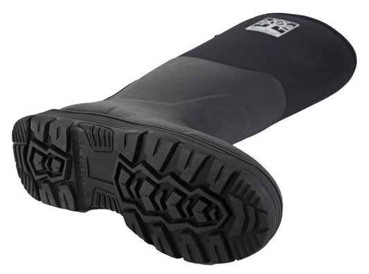 Woodland Black Neoprene and Rubber Wellington Boots