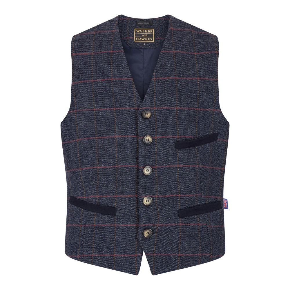 Walker & Hawkes Alcott Waistcoat in Blue