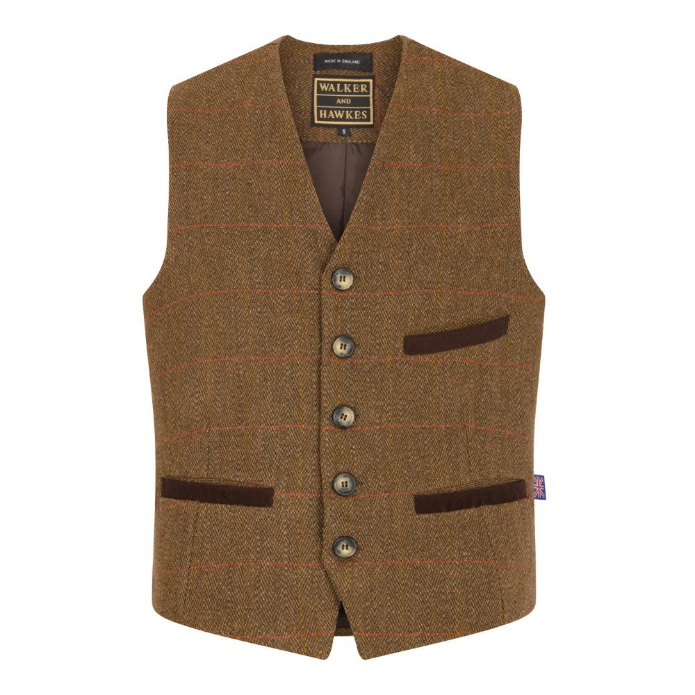Walker & Hawkes Alcott Waistcoat in Brown