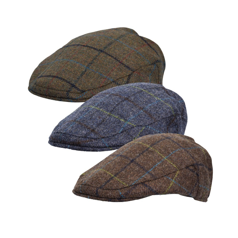 Walker & Hawkes Alfred Abraham Moon Tweed Alfred Flat Cap in Navy