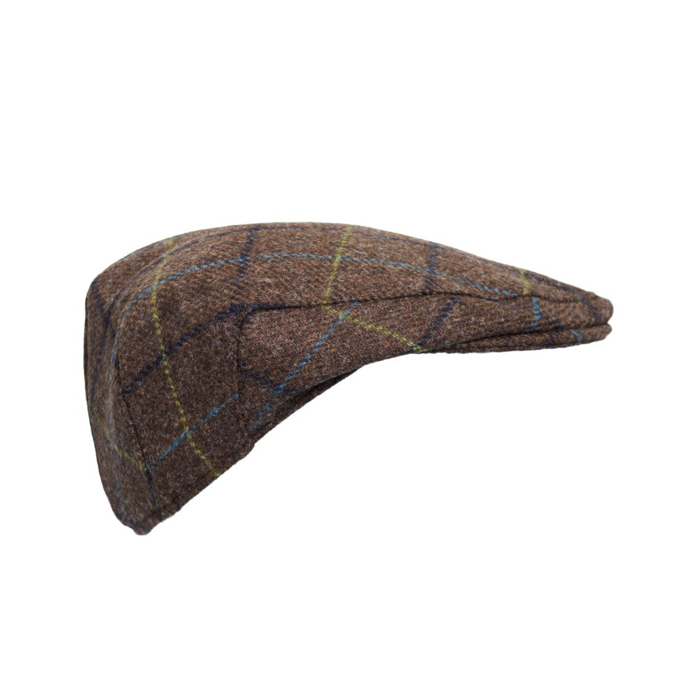 Walker & Hawkes Alfred Abraham Moon Tweed Alfred Flat Cap in Brown