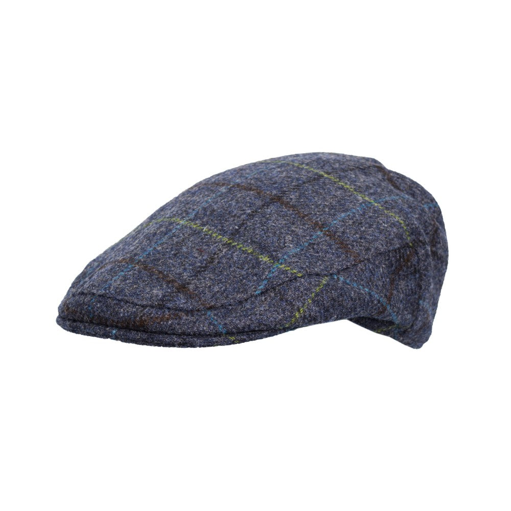 Walker & Hawkes Alfred Abraham Moon Tweed Alfred Flat Cap in Navy