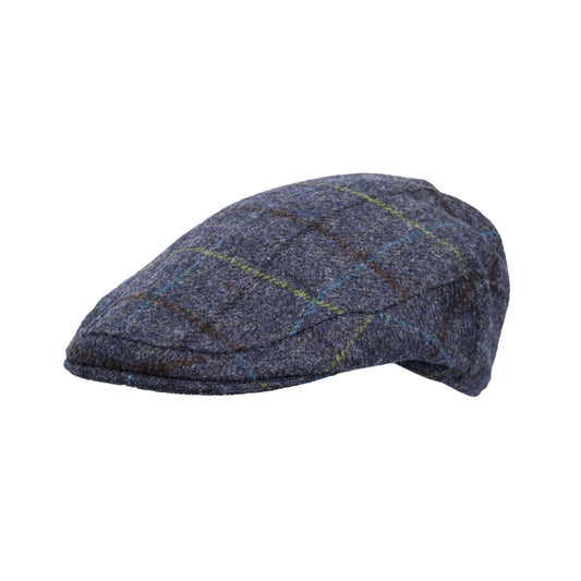 Walker & Hawkes Alfred Abraham Moon Tweed Alfred Flat Cap in Navy