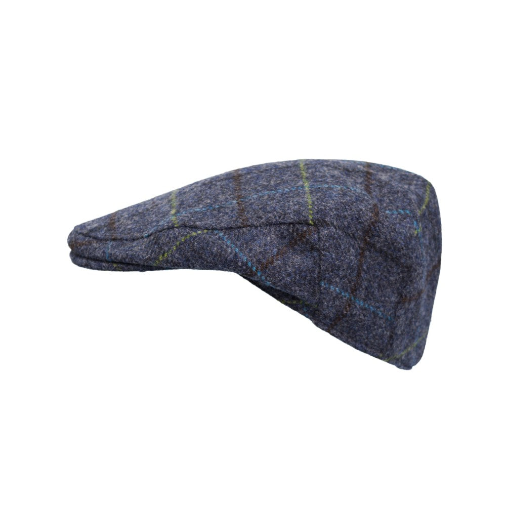Walker & Hawkes Alfred Abraham Moon Tweed Alfred Flat Cap in Navy