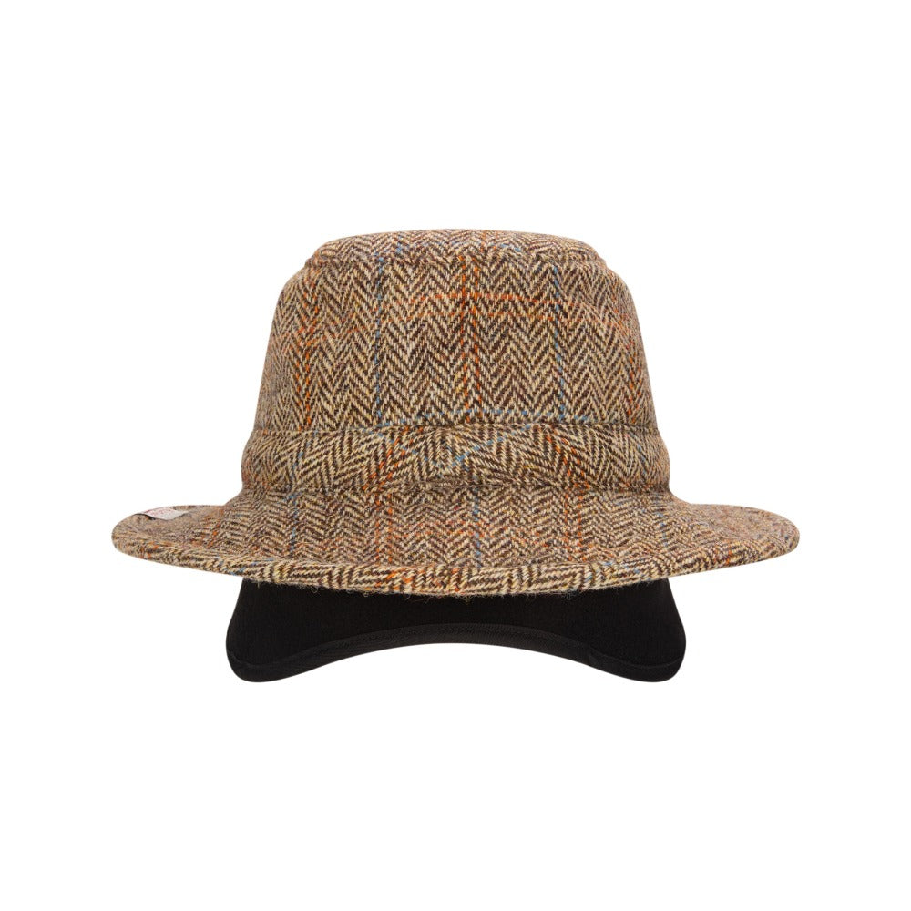 Walker & Hawkes Harris Tweed Berkeley Fedora Hat in White Sand