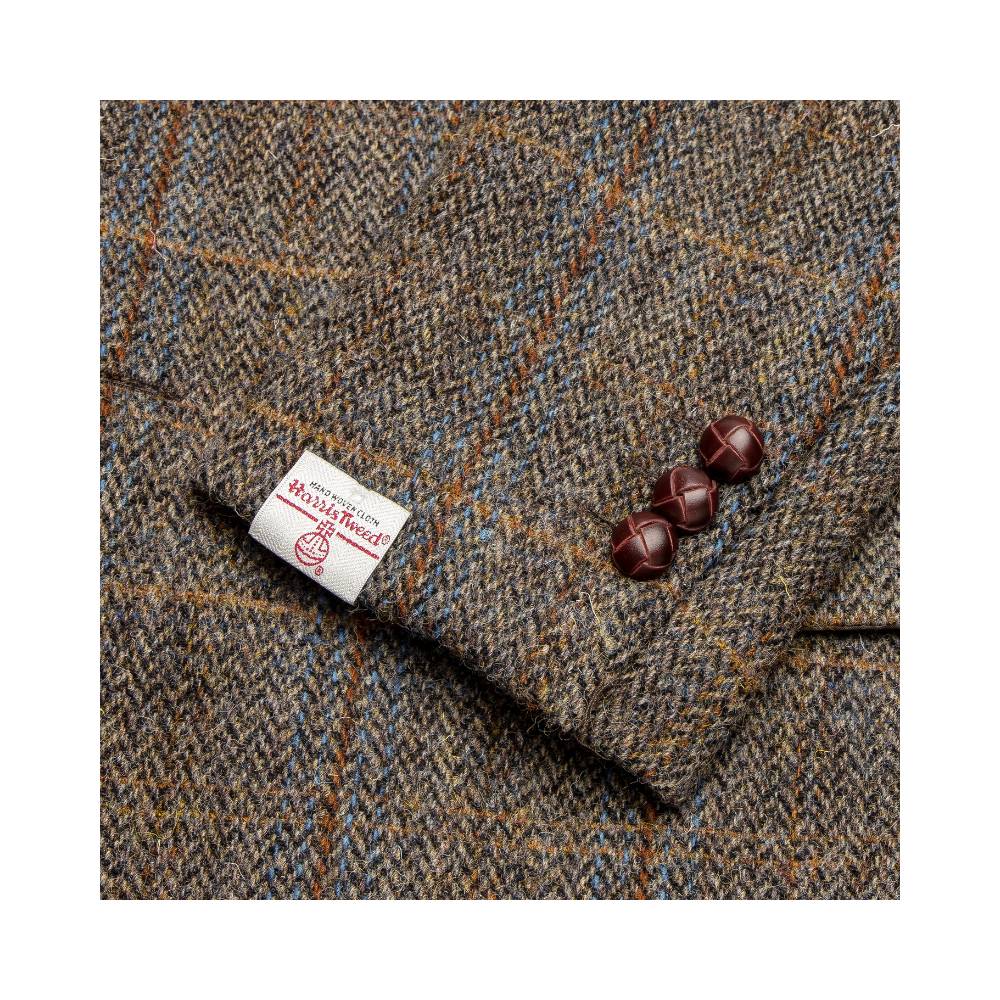 Harris Tweed Brown Windowpane Tweed Jacket
