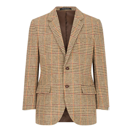 Harris Tweed Tan Windowpane Tweed Jacket