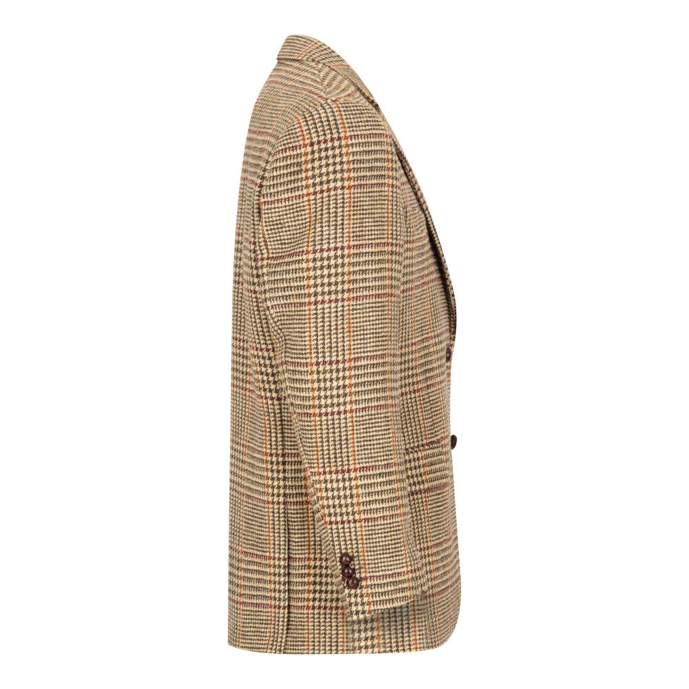Harris Tweed Tan Windowpane Tweed Jacket