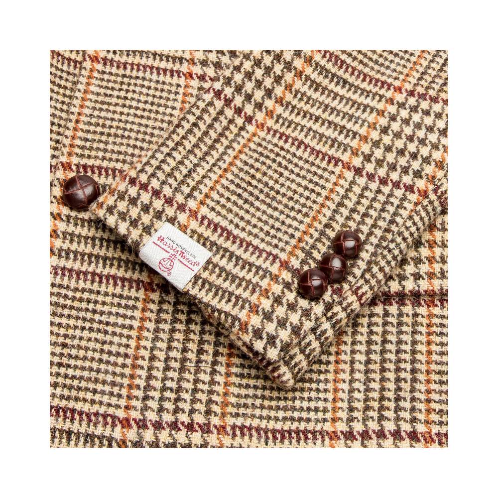 Harris Tweed Tan Windowpane Tweed Jacket