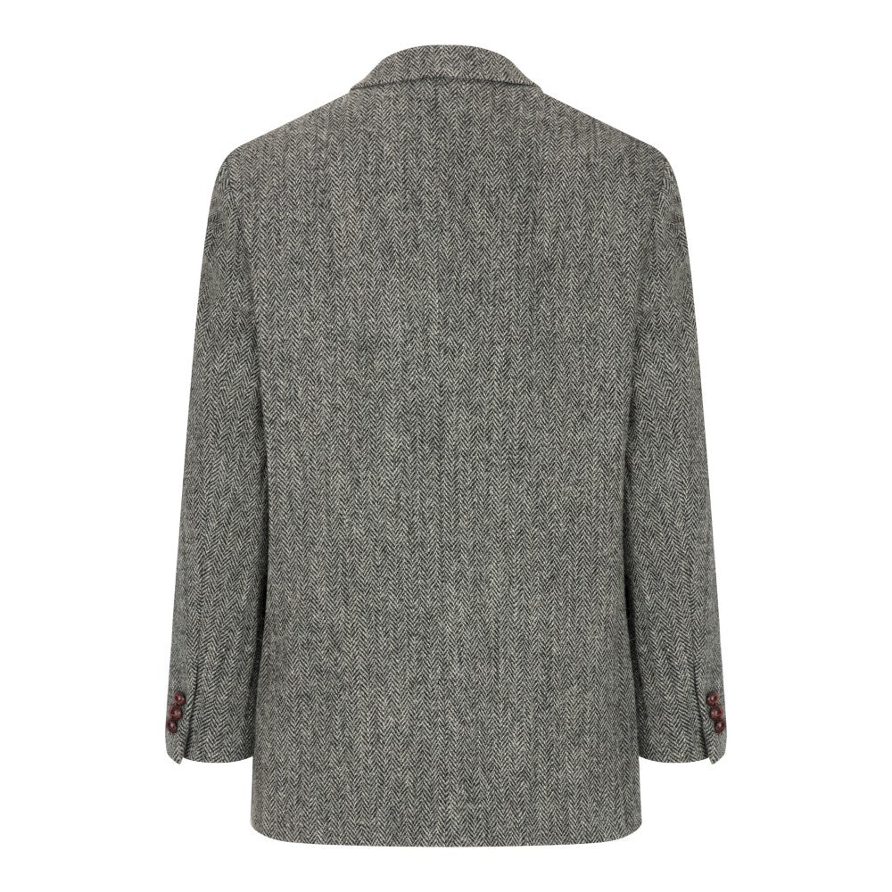 Harris Tweed Grey Herringbone Tweed Jacket