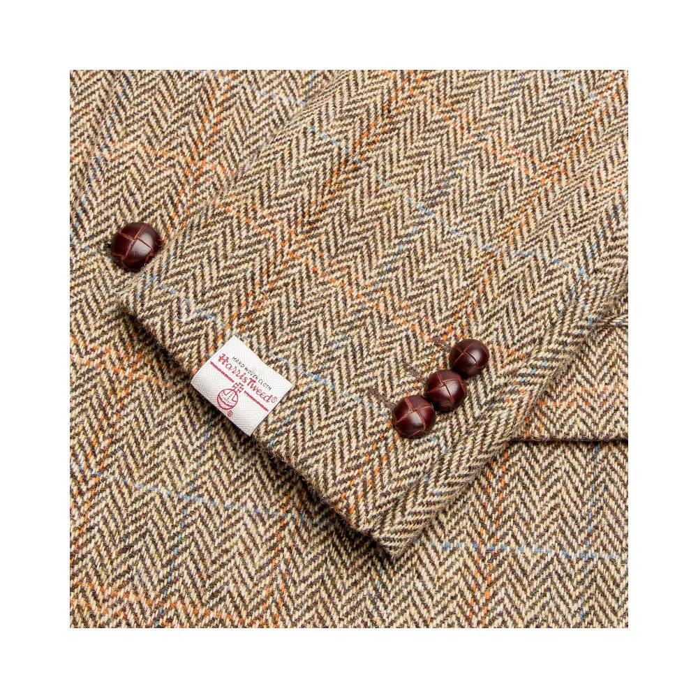 Harris Tweed Oatmeal Windowpane Tweed Jacket