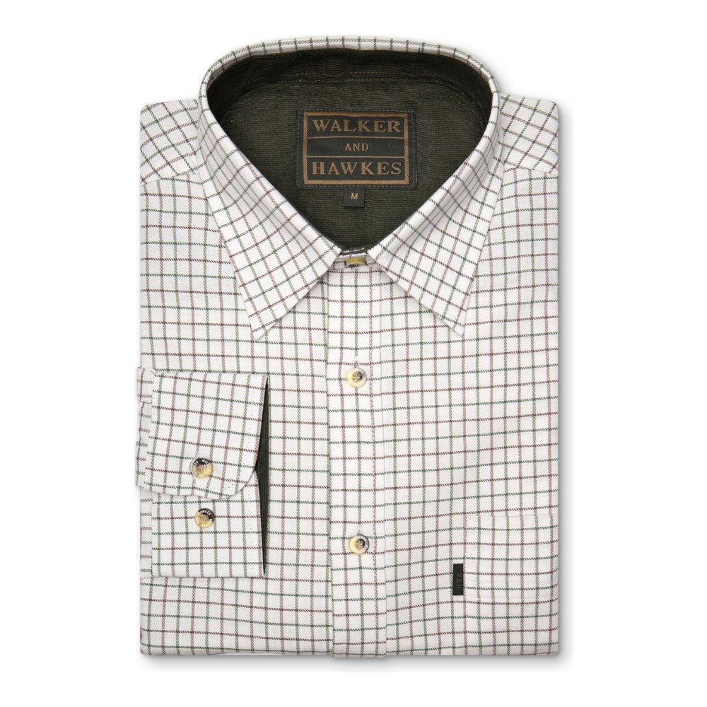 Walker & Hawkes 100% Cotton Brocton Green Tattersall Shirt