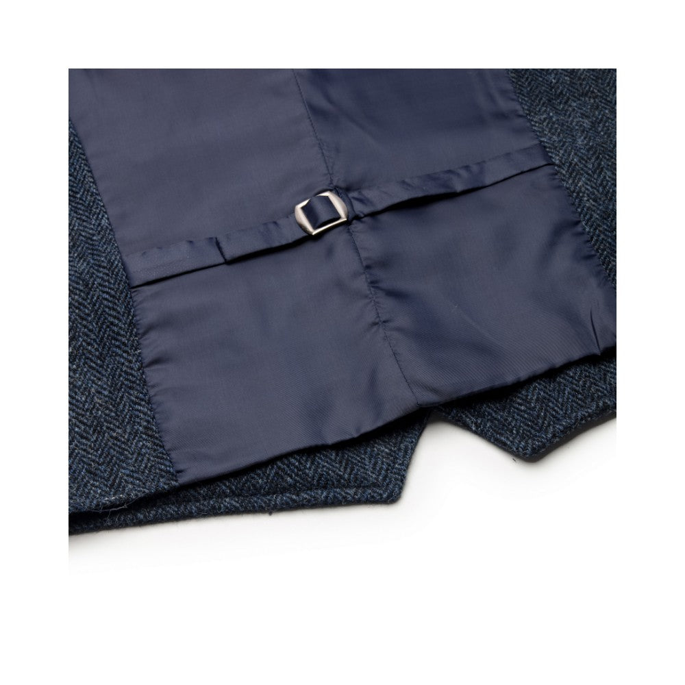 Harris Tweed Blue Tweed Waistcoat