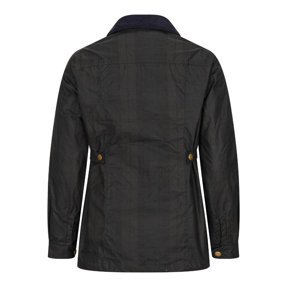 Walker & Hawkes Ladies Delamere Black Watch Tartan Wax Jacket